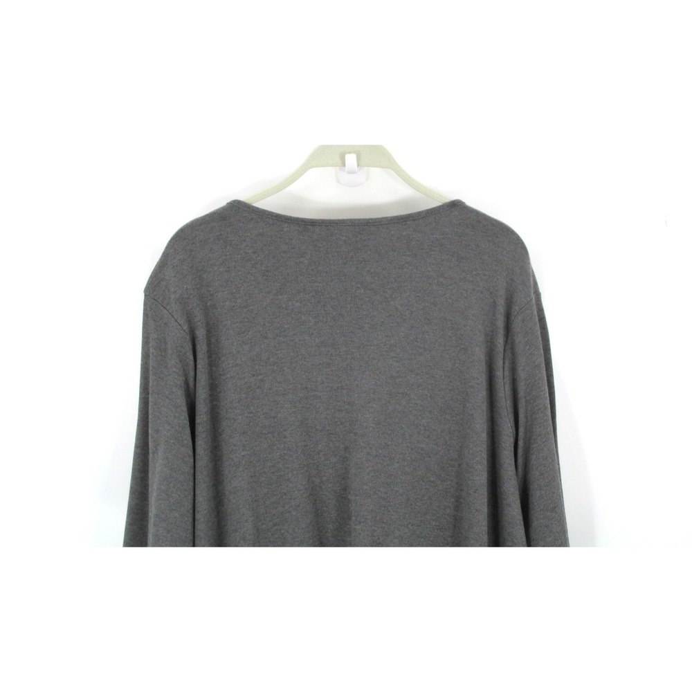 NWT QUACKER FACTORY Pullover Tunic Sweater Women Plus 3X Gray Studs Rhinestones - Picture 5 of 16
